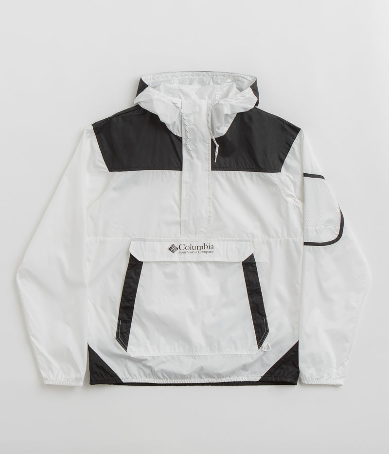 Columbia Challenger Windbreaker Jacket in White and Black