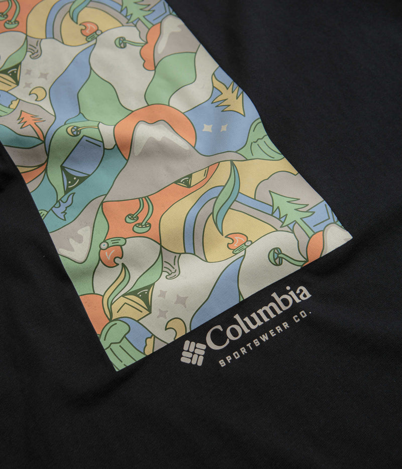 Columbia Explorers Canyon Back T-Shirt in Black and Epicamp Graphic