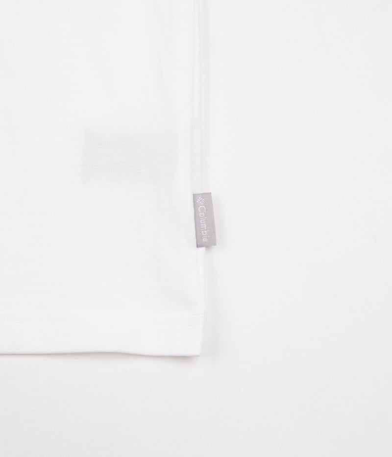 Columbia Explorers Canyon Logo T-Shirt in White and CSC Branded Mini Graphic