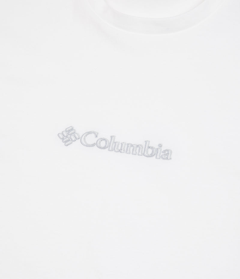 Columbia Explorers Canyon Logo T-Shirt in White and CSC Branded Mini Graphic