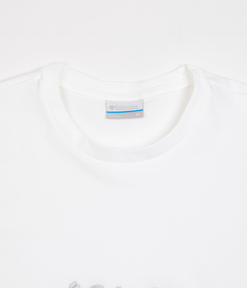 Columbia Explorers Canyon Logo T-Shirt in White and CSC Branded Mini Graphic