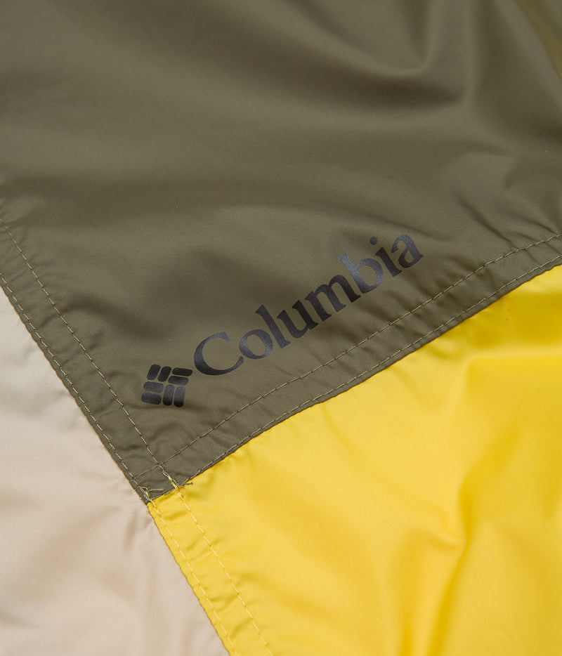 Columbia Flash Challenger Anorak in Golden Nugget and Stone Green / Ancient Fossil
