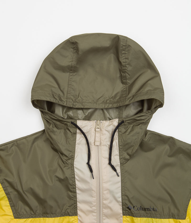Columbia Flash Challenger Anorak in Golden Nugget and Stone Green / Ancient Fossil