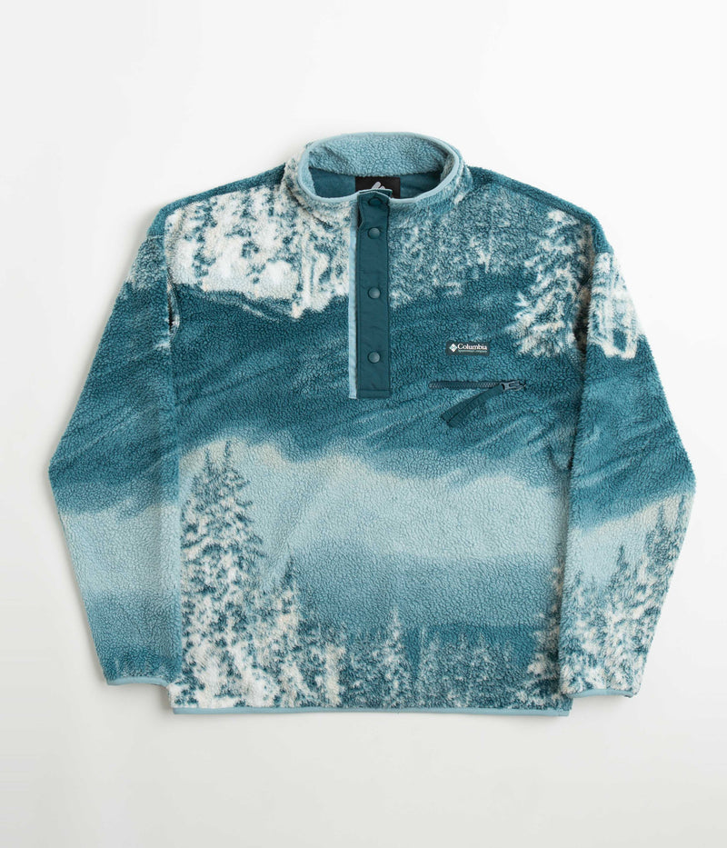 Columbia Helvetia Half Snap Fleece in Night Wave Solar Ski Print