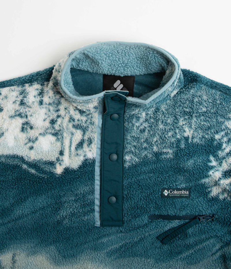 Columbia Helvetia Half Snap Fleece in Night Wave Solar Ski Print