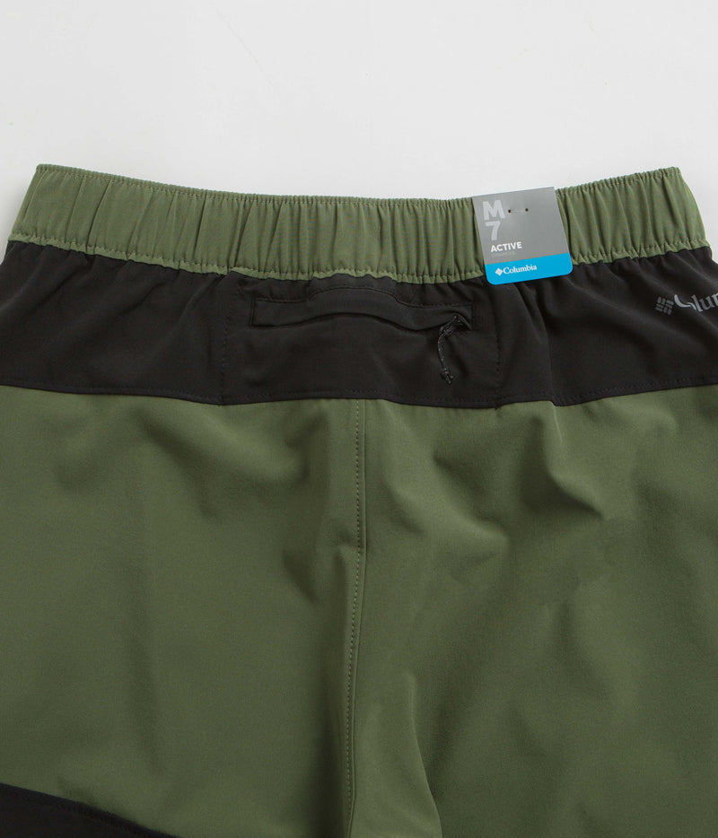 Columbia Hike Color Block Shorts in Canteen and Black