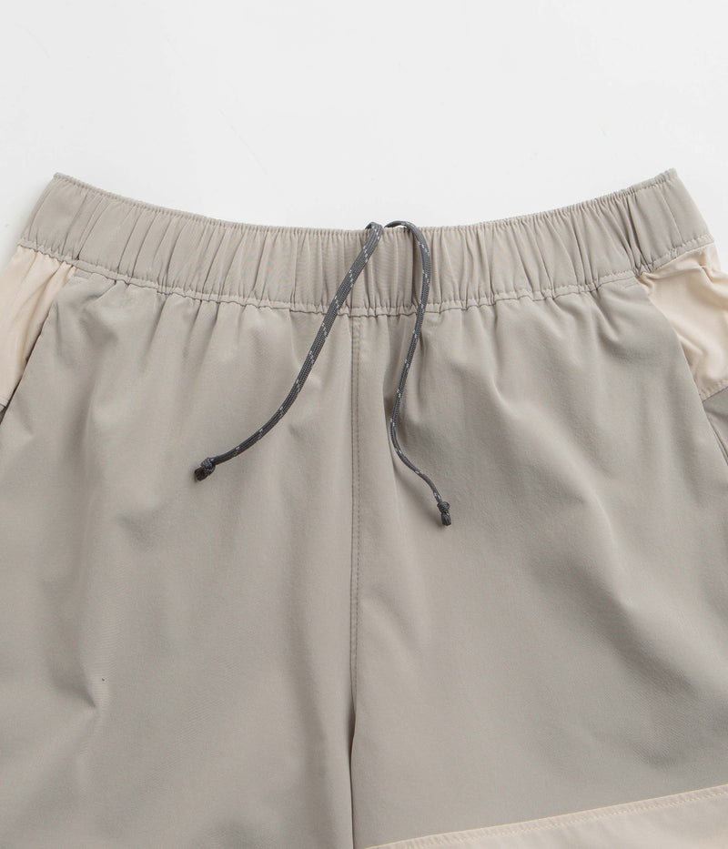 Columbia Hike Color Block Shorts in Flint Grey and Dark Stone