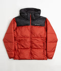 Columbia Puffect Hooded Jacket in Warp Red and Shark