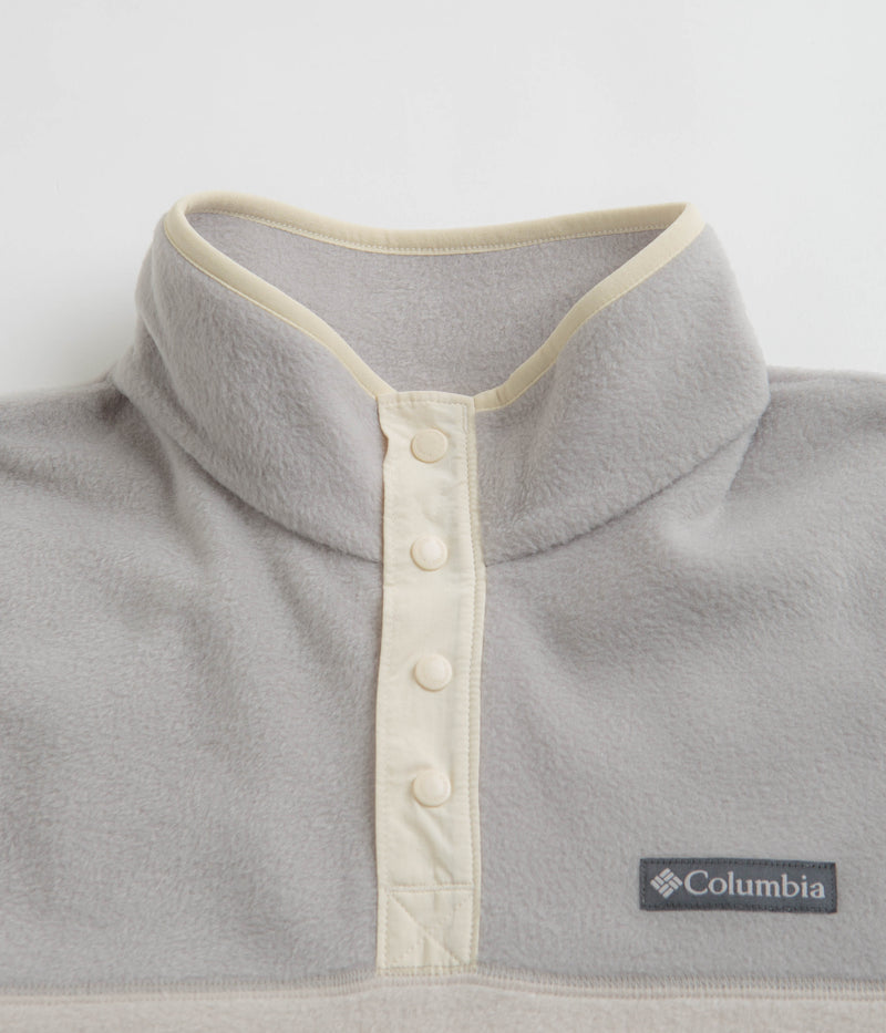 Columbia Steens Mountain Half Snap Fleece in Dark Stone and Flint Grey / Chalk