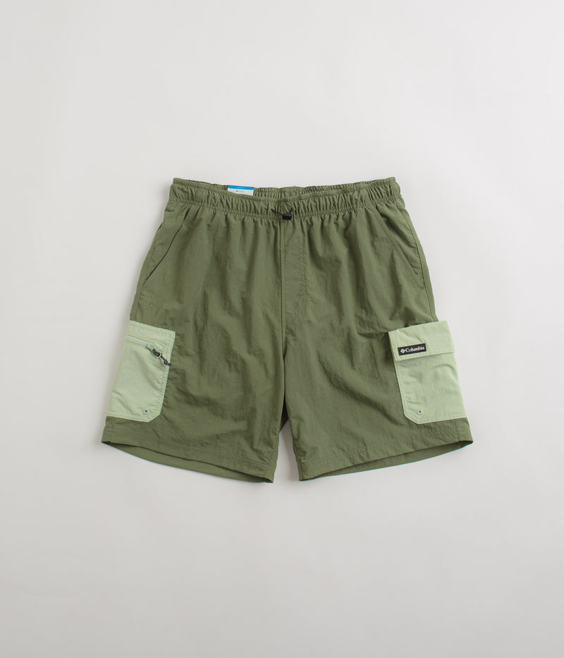 Columbia Summerdry Brief 7" Shorts in Canteen and Sage Leaf
