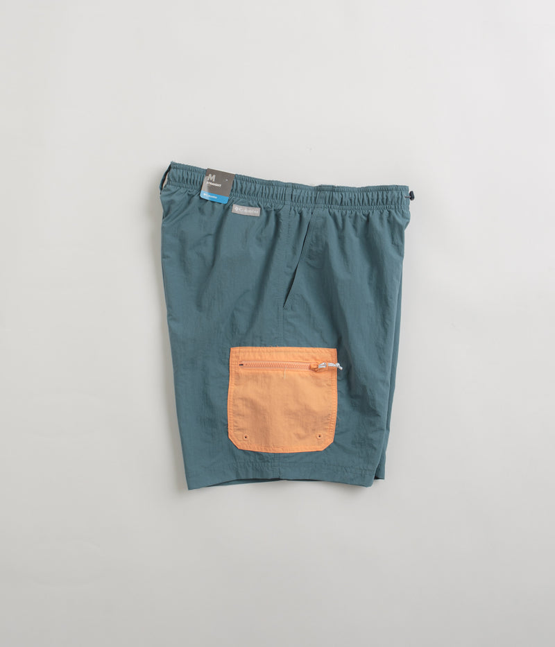 Columbia Summerdry Brief 7" Shorts in Cloudburst and Apricot Fizz
