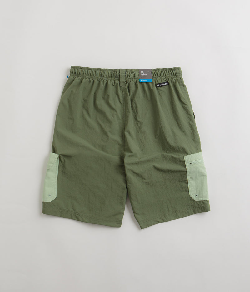 Columbia Summerdry Brief 9" Shorts in Canteen and Sage Leaf