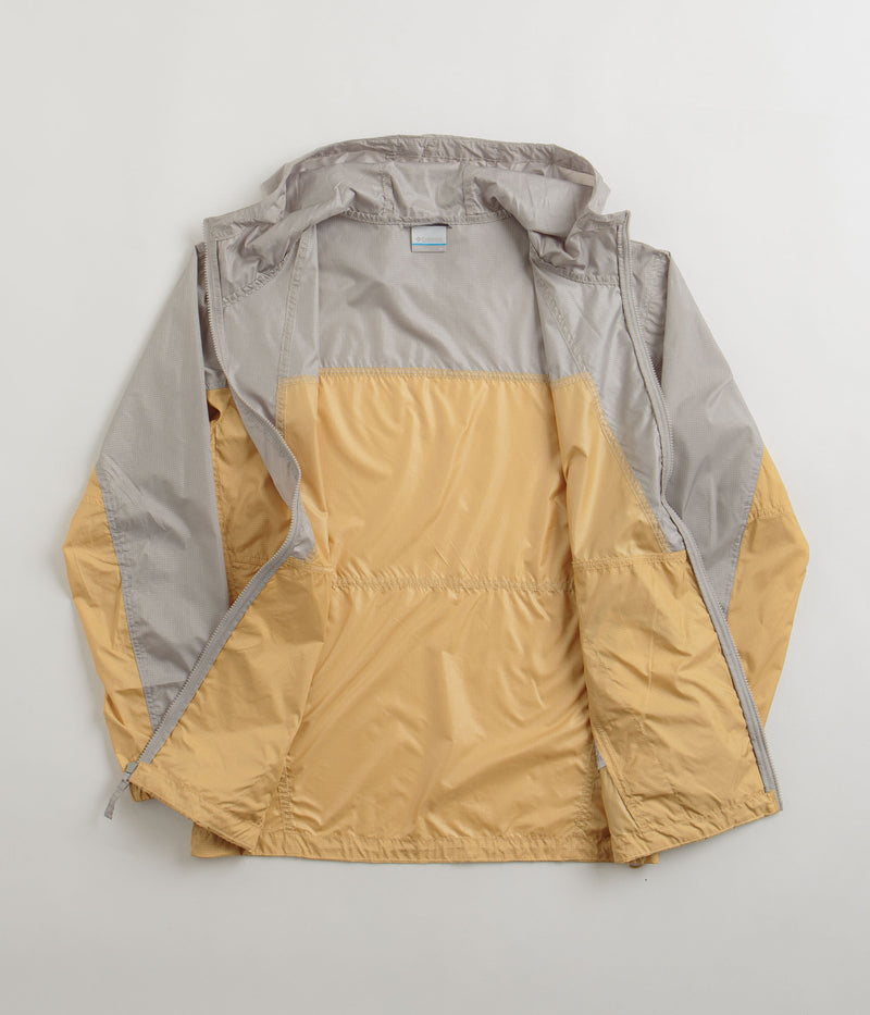 Columbia Trail Traveler Windbreaker Jacket in Light Camel and Flint Grey