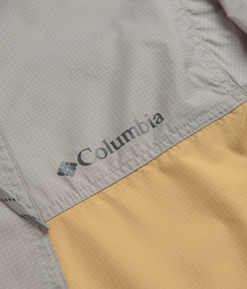 Columbia Trail Traveler Windbreaker Jacket in Light Camel and Flint Grey