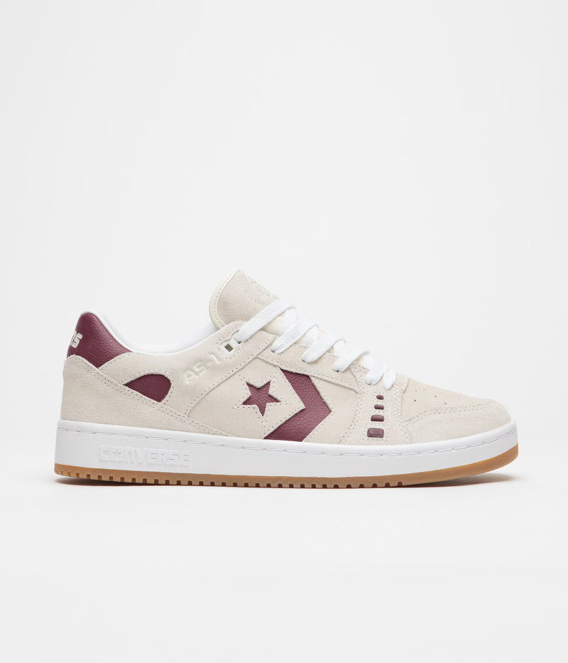 Converse AS-1 Pro Ox Shoes in Egret and Dark Burgundy / Gum