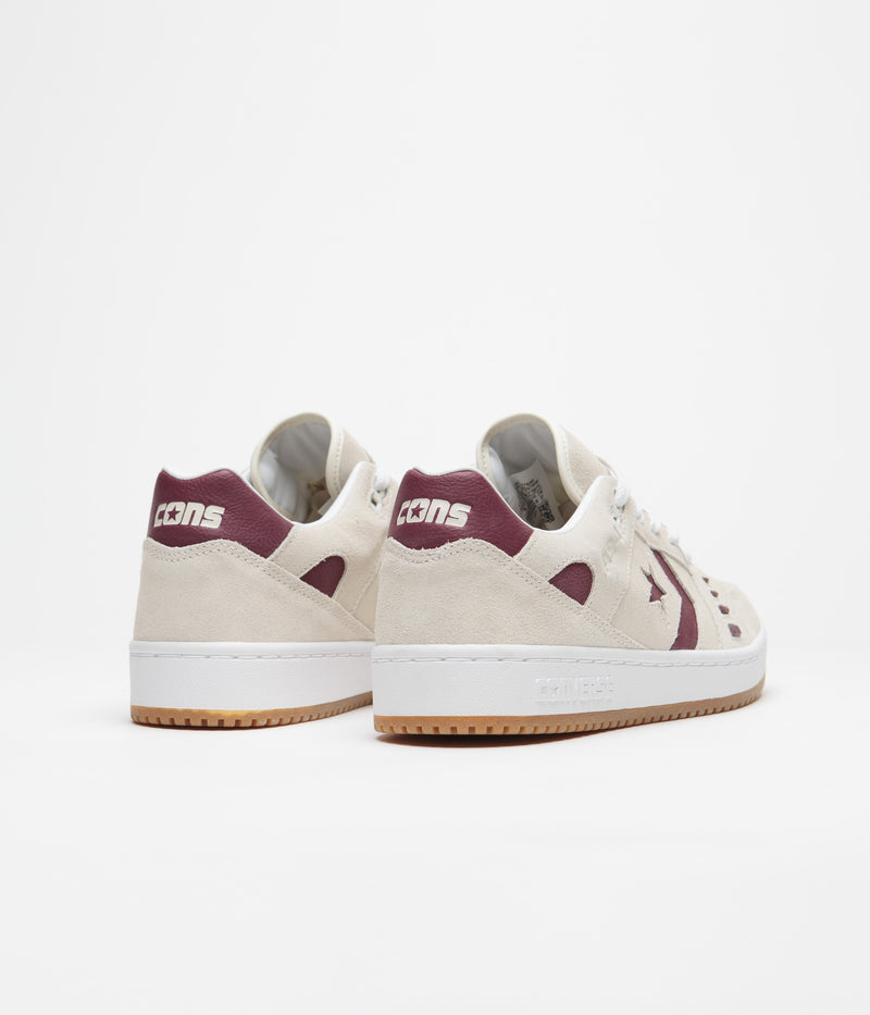 Converse AS-1 Pro Ox Shoes in Egret and Dark Burgundy / Gum