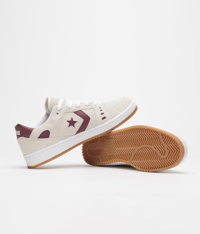 Converse AS-1 Pro Ox Shoes in Egret and Dark Burgundy / Gum