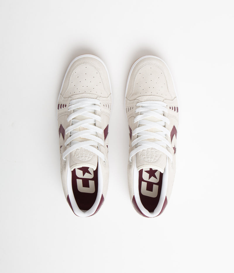 Converse AS-1 Pro Ox Shoes in Egret and Dark Burgundy / Gum