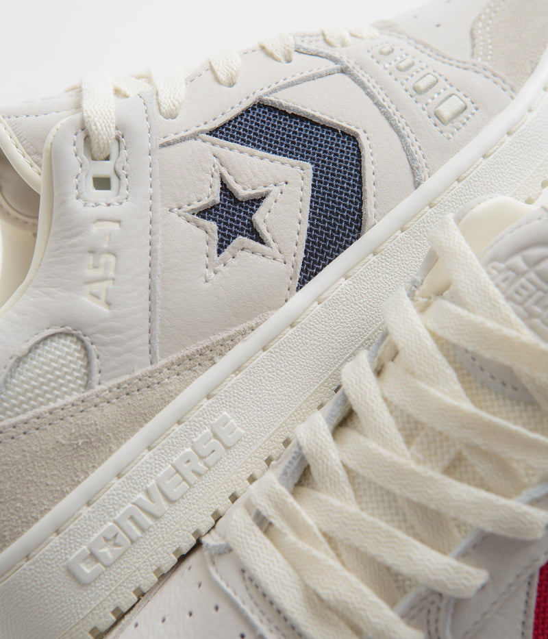 Converse AS-1 Pro Ox Shoes in Egret and Navy / Red