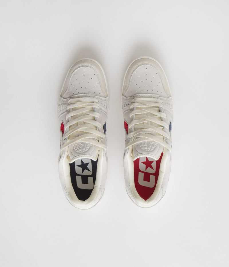Converse AS-1 Pro Ox Shoes in Egret and Navy / Red