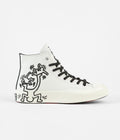 Converse Chuck 70 Hi Keith Haring Shoes in Egret and Black / Red