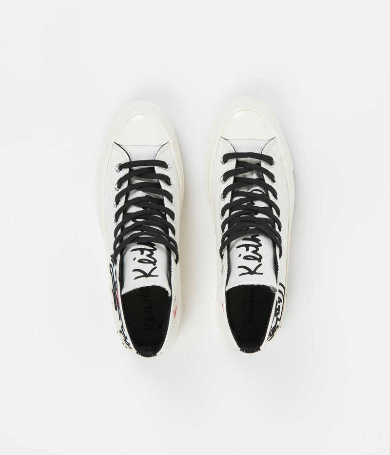 Converse Chuck 70 Hi Keith Haring Shoes in Egret and Black / Red