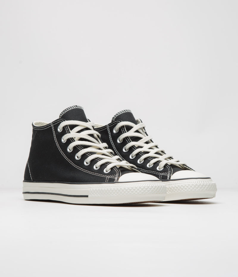 Converse Cons CTAS Pro Mid Cut Off Shoes in Black and Black / Egret