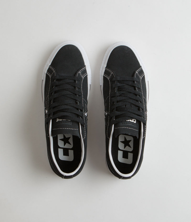 Converse Cons One Star Pro Suede Ox Shoes in Black and Black / White