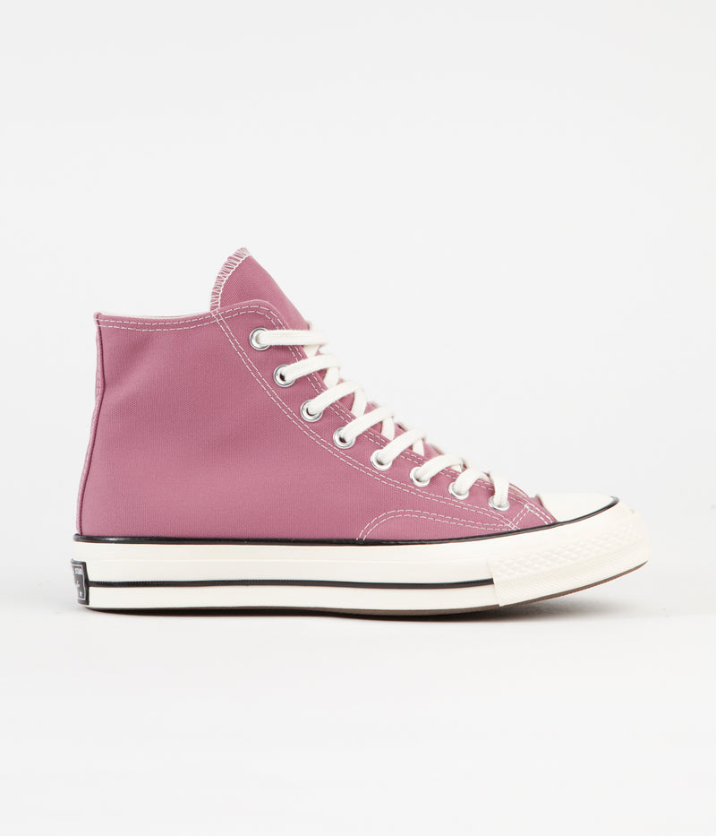 Converse CTAS 70's Hi Recycled Shoes in Pink Aura and Egret / Black