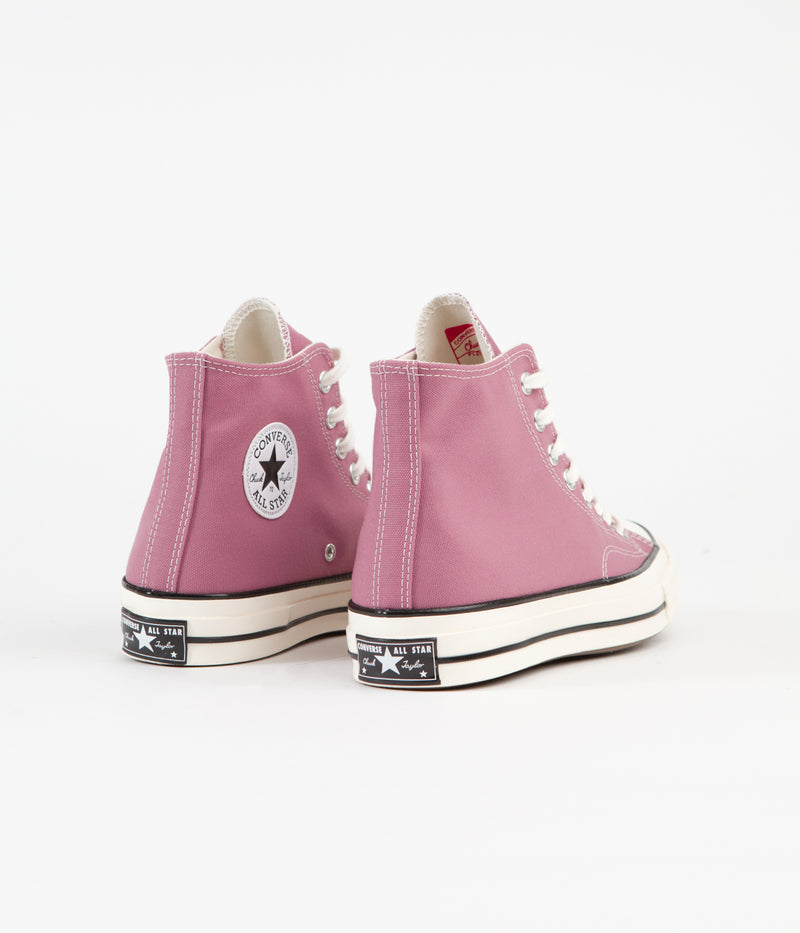Converse CTAS 70's Hi Recycled Shoes in Pink Aura and Egret / Black