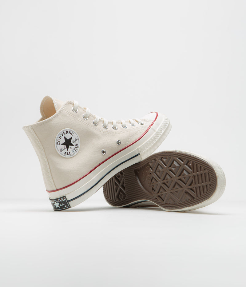 Converse CTAS 70's Hi Shoes in Parchment and Garnet / Egret