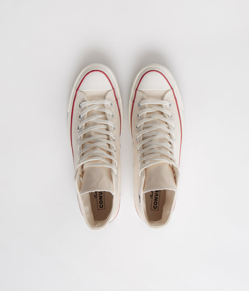Converse CTAS 70's Hi Shoes in Parchment and Garnet / Egret