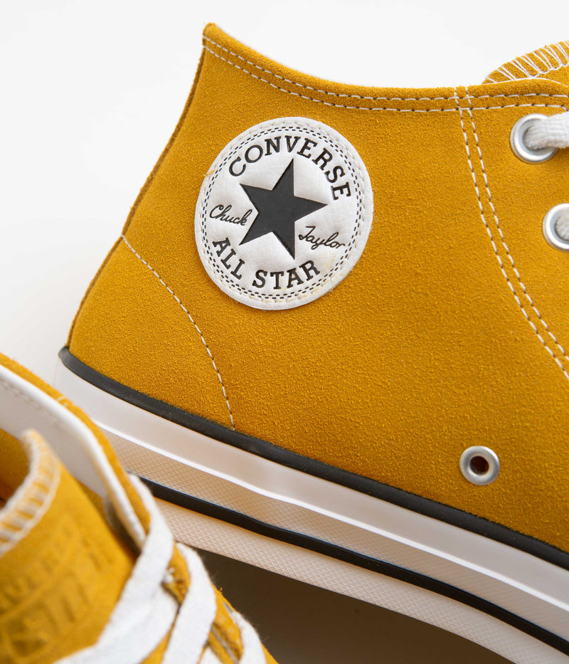 Converse CTAS Pro Mid Shoes in Sunflower Gold and White / Black