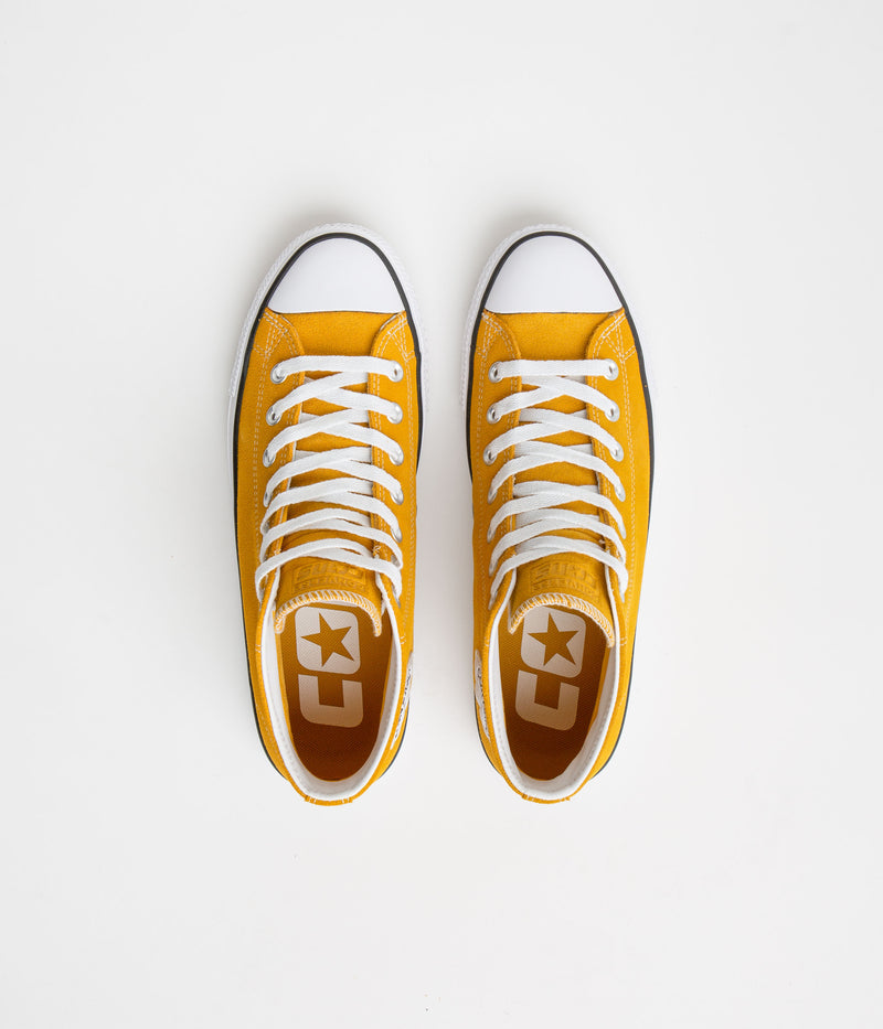 Converse CTAS Pro Mid Shoes in Sunflower Gold and White / Black