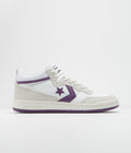 Converse Fastbreak Mid Shoes in White and Vaporous Grey / Purple