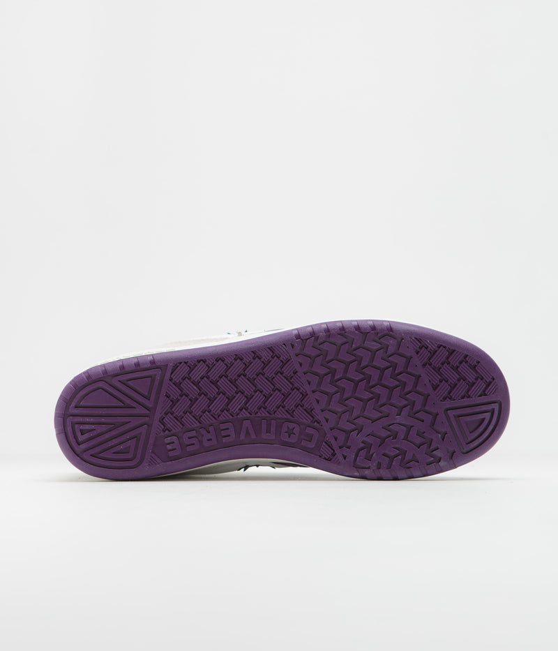 Converse Fastbreak Mid Shoes in White and Vaporous Grey / Purple