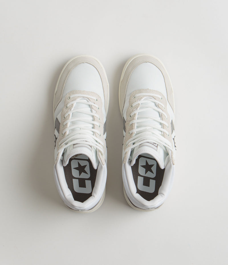 Converse Fastbreak Mid Shoes in White and Vaporous Grey / White