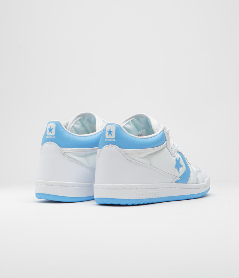 Converse Fastbreak Pro Mid Shoes in White and Light Blue / White