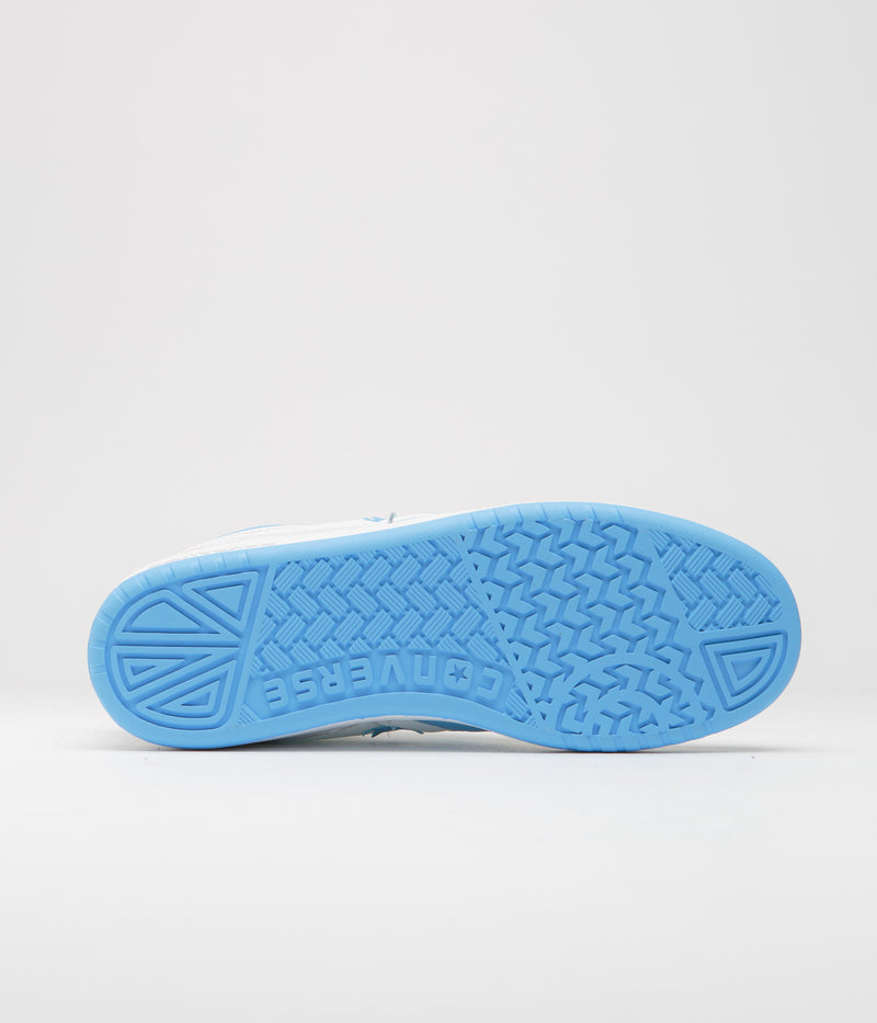 Converse Fastbreak Pro Mid Shoes in White and Light Blue / White