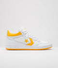 Converse Fastbreak Pro Mid Shoes in White and Light Yellow