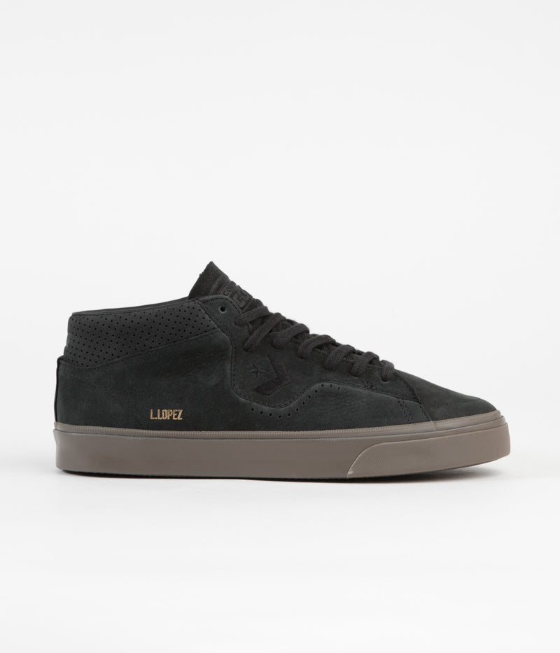 Converse Louie Lopez Pro Mid Shoes in Black and Black / Dark Mushroom