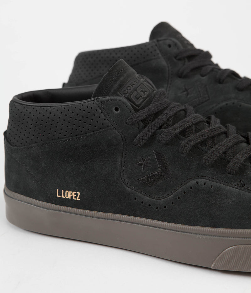 Converse Louie Lopez Pro Mid Shoes in Black and Black / Dark Mushroom