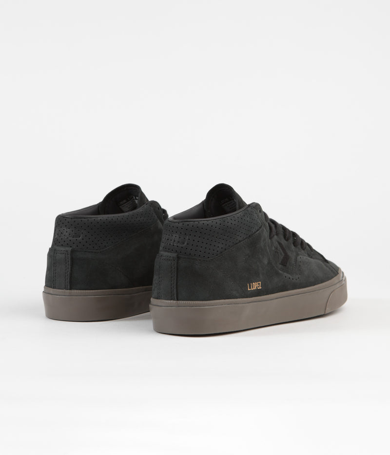 Converse Louie Lopez Pro Mid Shoes in Black and Black / Dark Mushroom