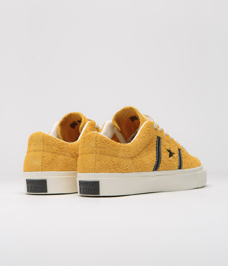 Converse One Star Academy Pro Shoes in Sunflower Gold and Black / Egret