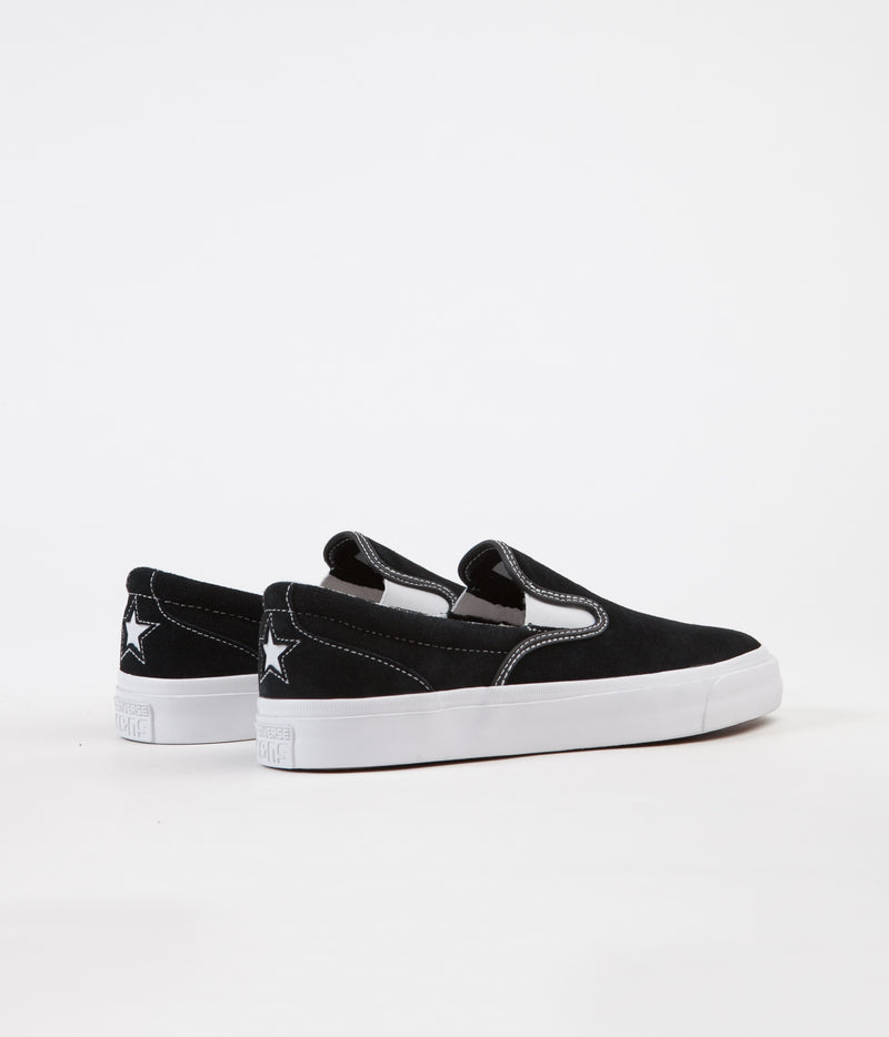 Converse One Star CC Slip On Shoes in Black and White / White