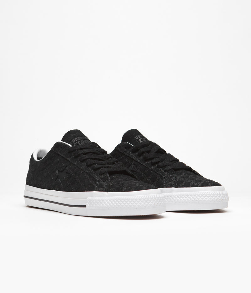 Converse One Star Pro Bones Ox Shoes in Black and Black / White