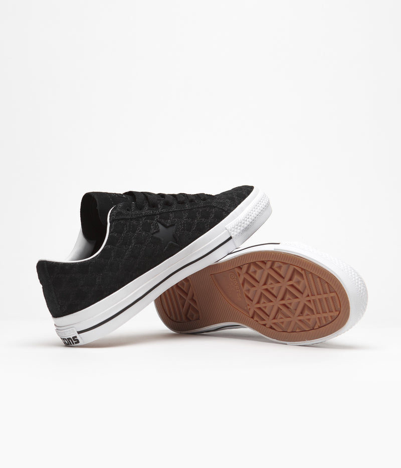 Converse One Star Pro Bones Ox Shoes in Black and Black / White