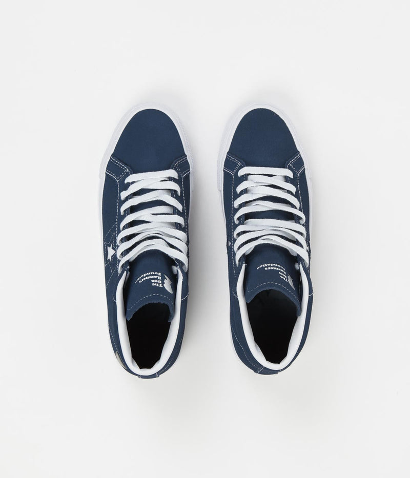 Converse One Star Pro Mid Ben Raemers Shoes in Navy and White / Black