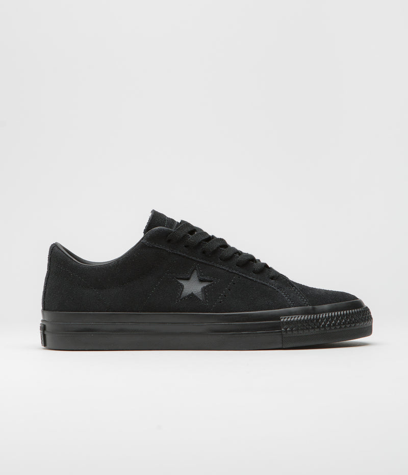 Converse One Star Pro Ox Shoes in Black and Black / Black / Black
