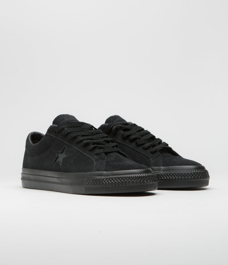 Converse One Star Pro Ox Shoes in Black and Black / Black / Black